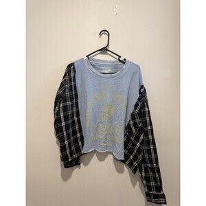 Reworked Upcycle Grunge Oversize  Rolling Stones Top M/L